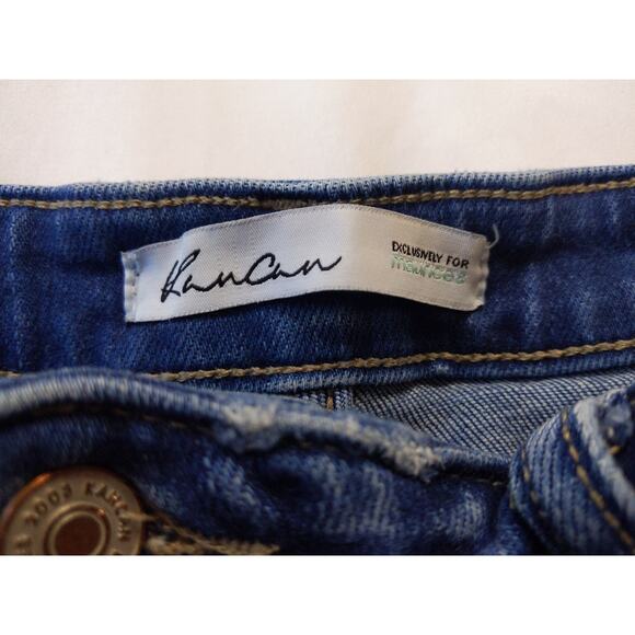 KanCan Sz 30 High Rise Curvy Dark Destructed Skinny Jean - Picture 2 of 7